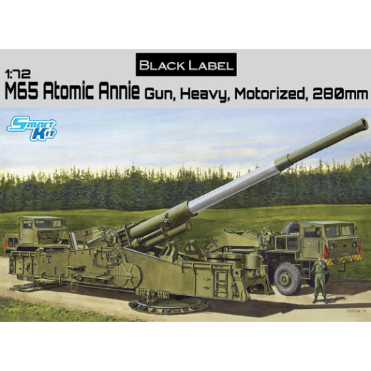 1/72 M65 Atomic Annie Gun Heavy Motorized 280mm Plastic Model Kit