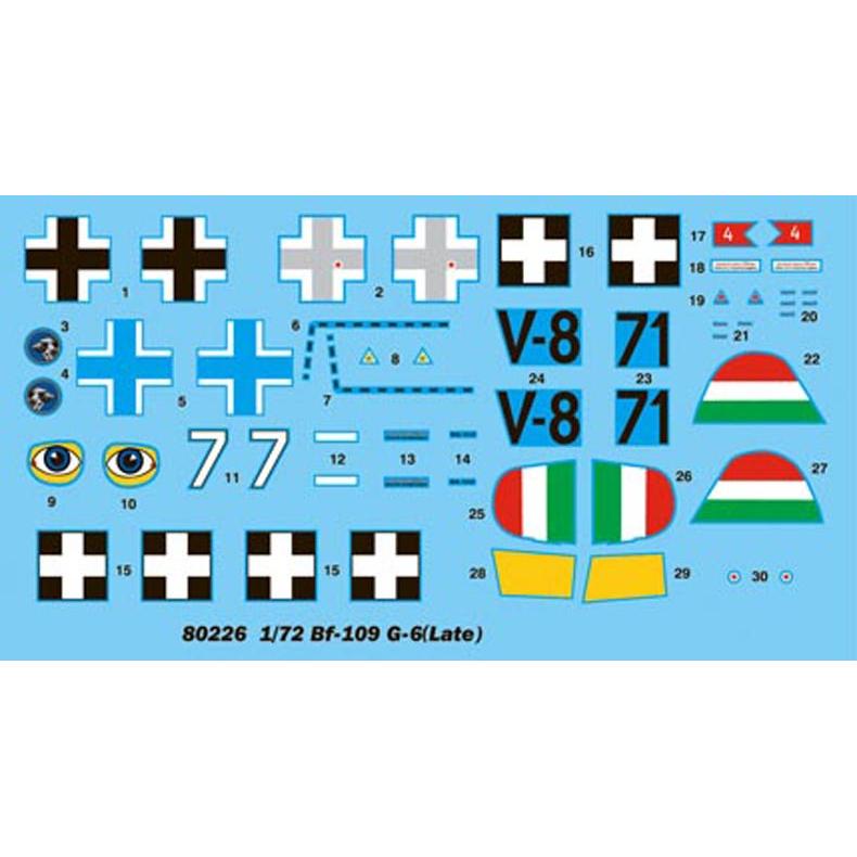 1/72 BF109 G-6 (Late) Plastic Model Kit